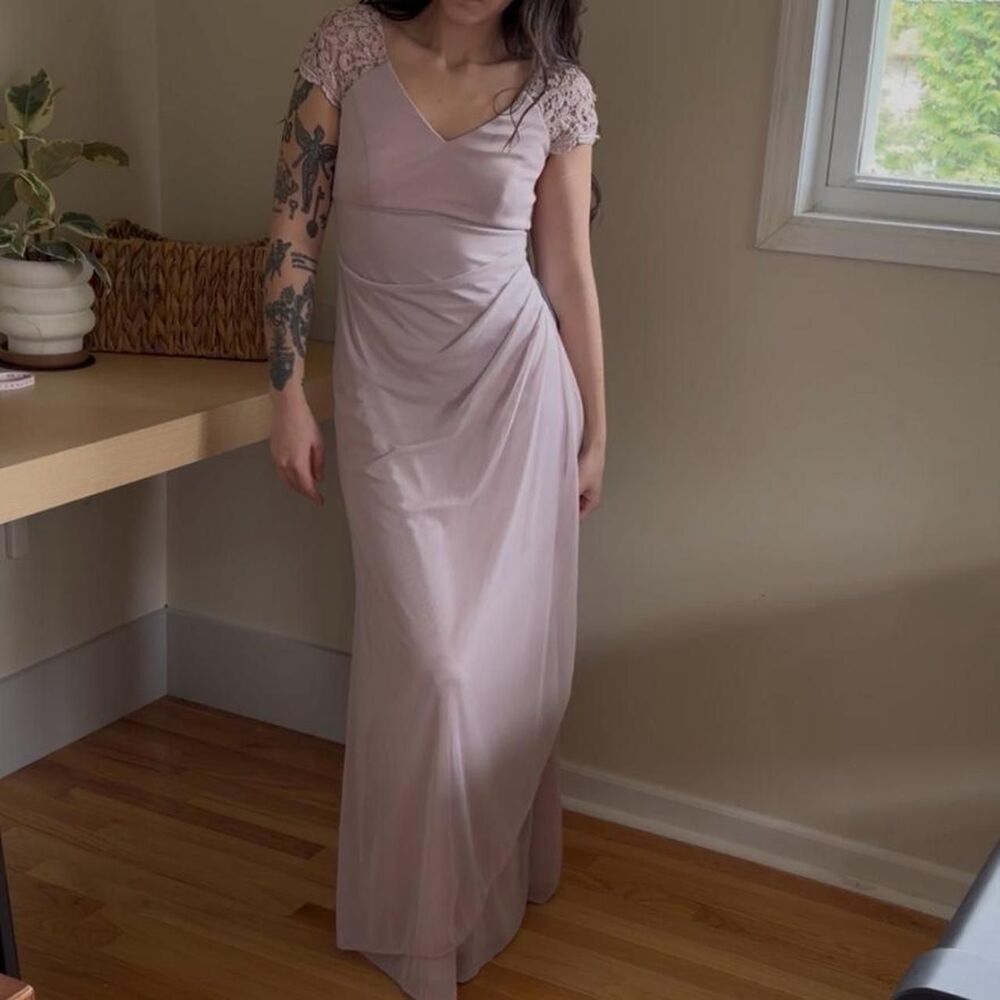 Macy's Xscape Mauve Floor Length Formal Bridesmaid Dress size 4 NWT